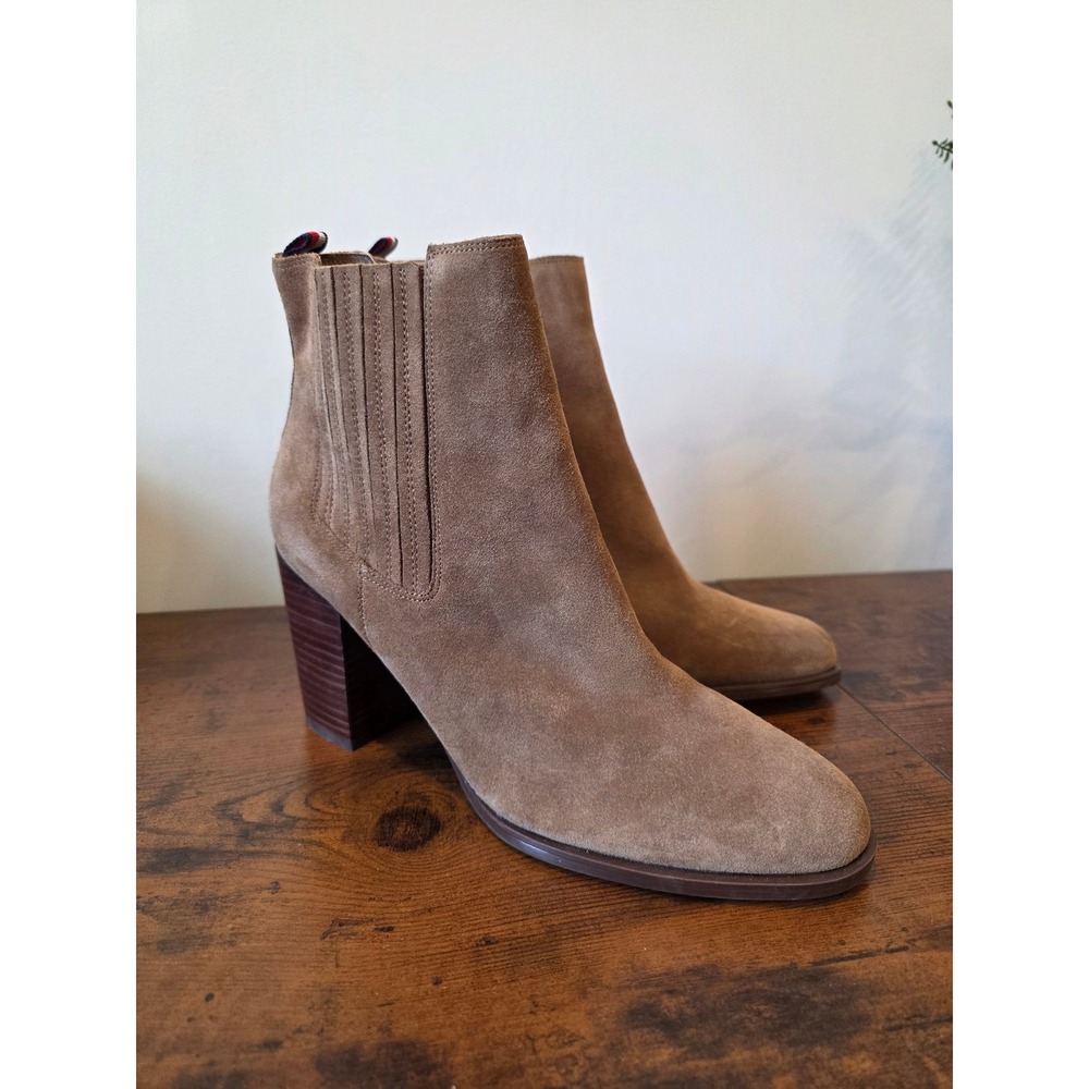 Tommy Hilfiger Women's Size 10M Brown‎ Suede Dover Ankle Boot Winter Block Heel